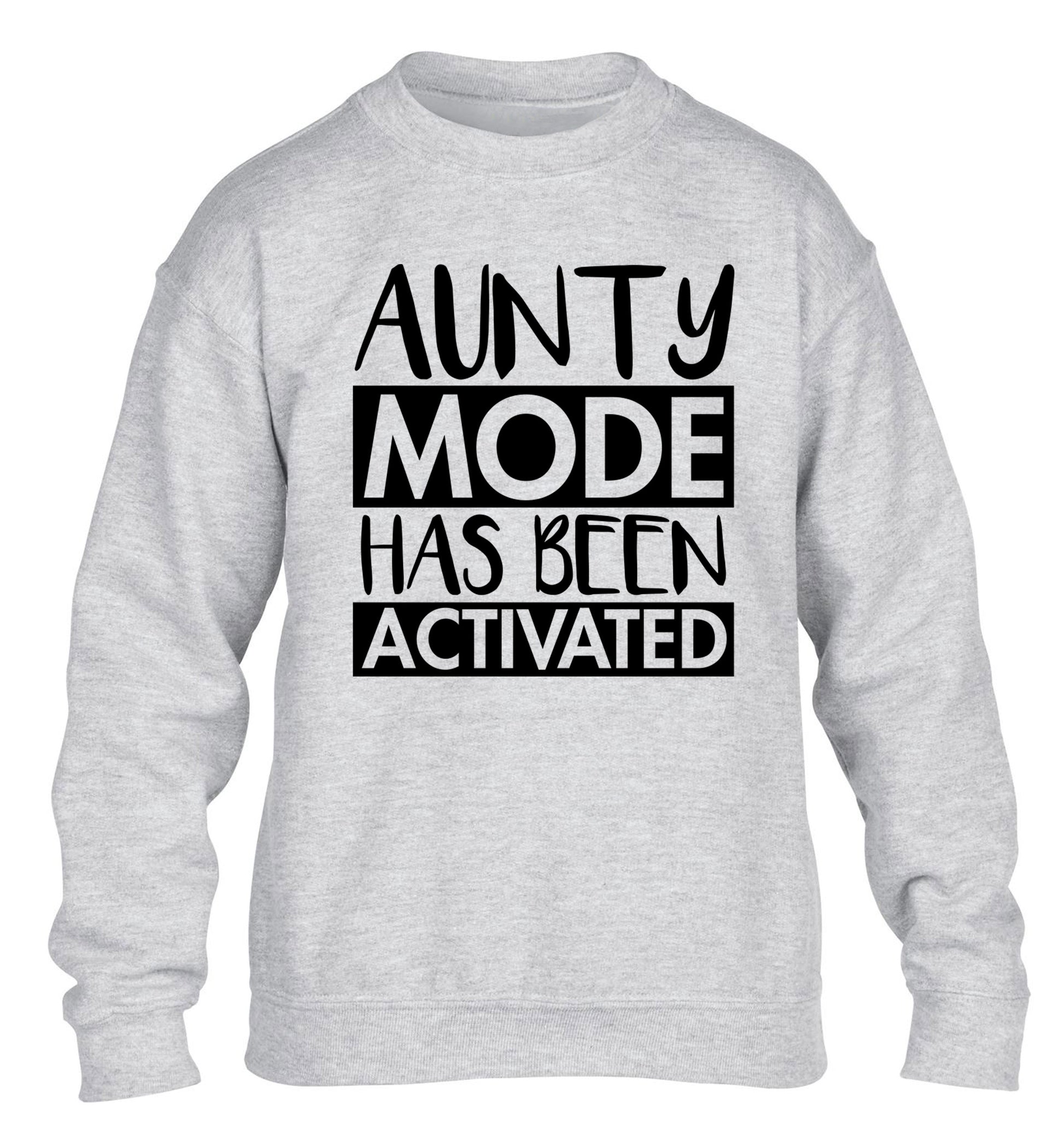 Aunty mode activated children's grey sweater 12-14 Years