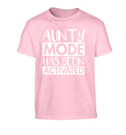 Aunty mode activated Children's light pink Tshirt 12-14 Years