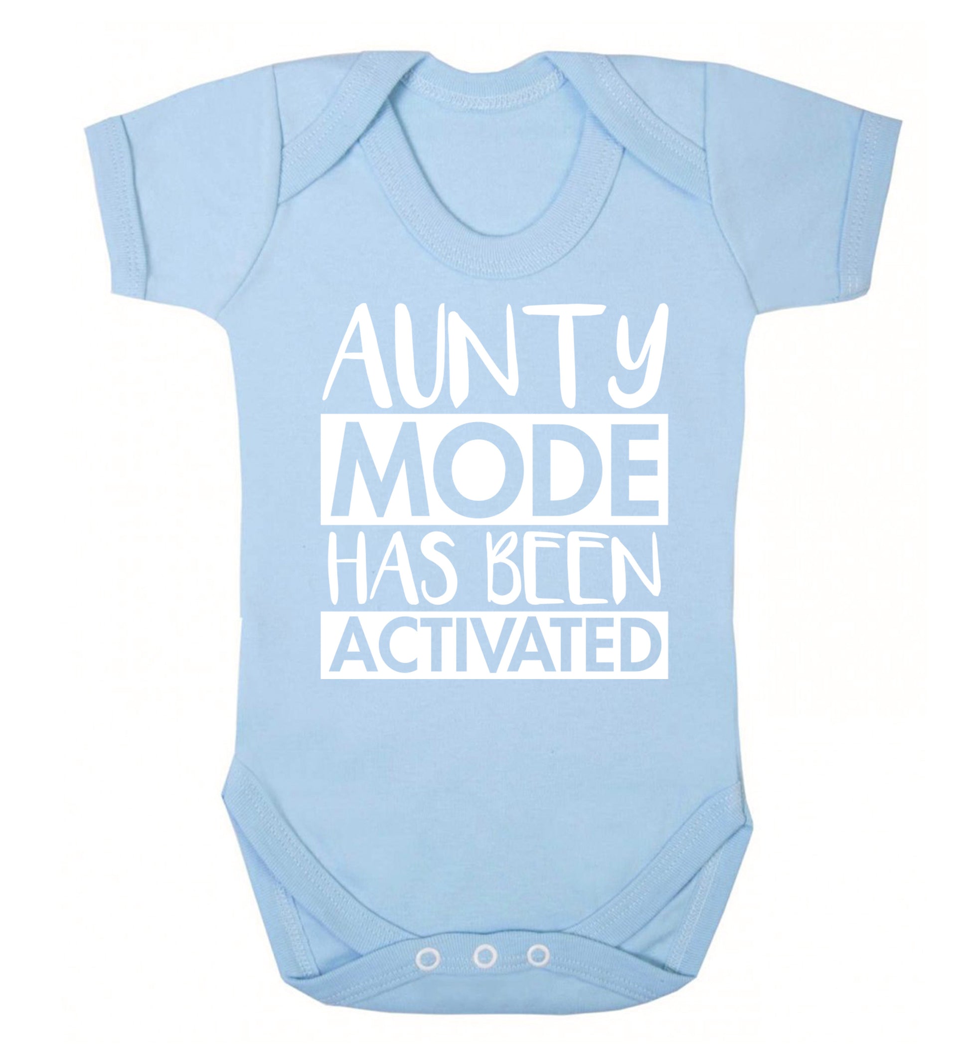 Aunty mode activated Baby Vest pale blue 18-24 months