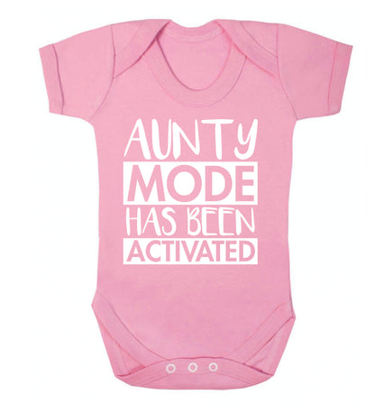 Aunty mode activated Baby Vest pale pink 18-24 months