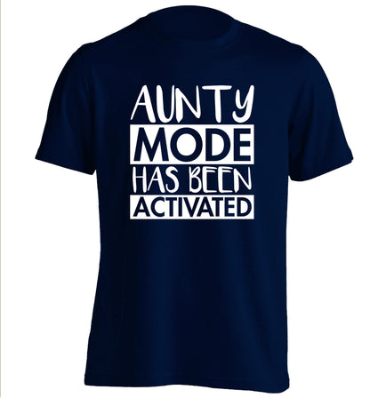 Aunty mode activated adults unisex navy Tshirt 2XL
