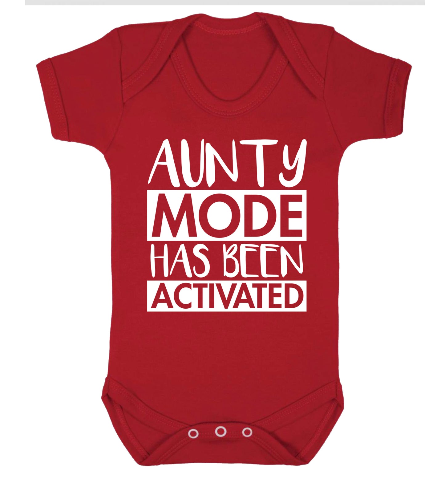 Aunty mode activated Baby Vest red 18-24 months