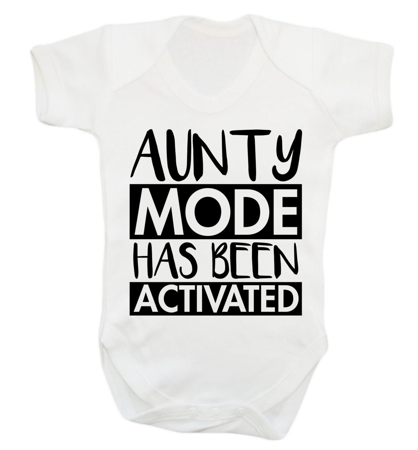 Aunty mode activated Baby Vest white 18-24 months