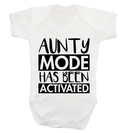 Aunty mode activated Baby Vest white 18-24 months