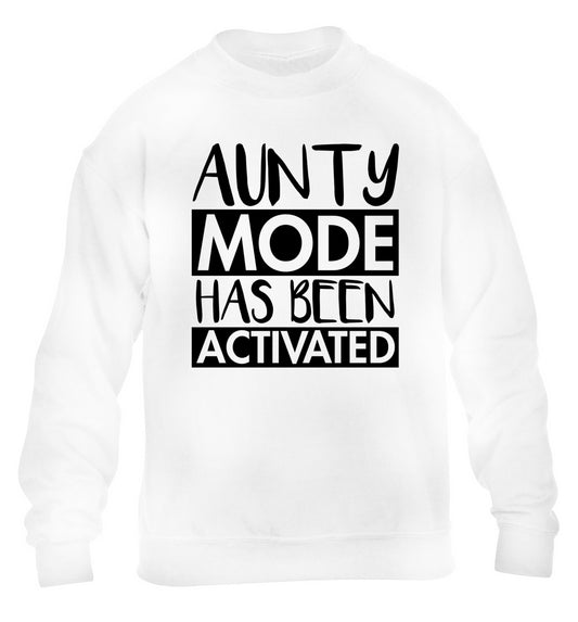 Aunty mode activated children's white sweater 12-14 Years