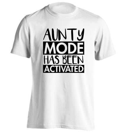 Aunty mode activated adults unisex white Tshirt 2XL
