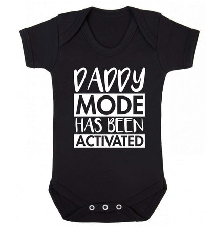 Daddy mode activated Baby Vest black 18-24 months