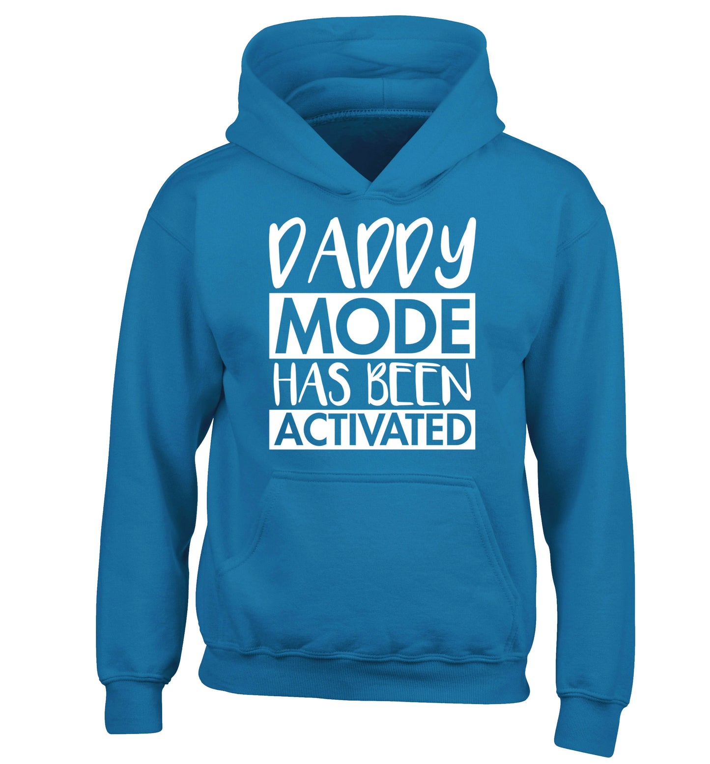 Daddy mode activated children's blue hoodie 12-14 Years