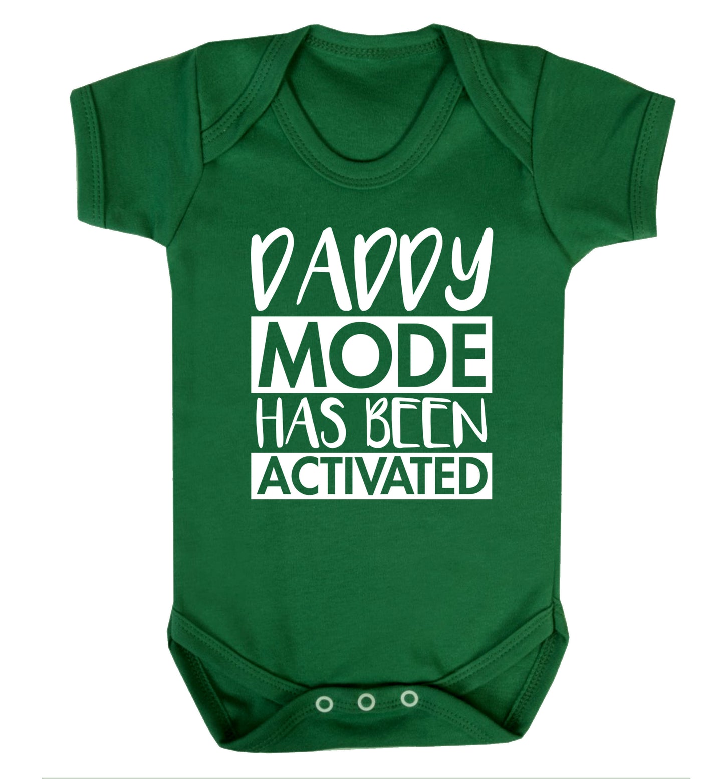 Daddy mode activated Baby Vest green 18-24 months