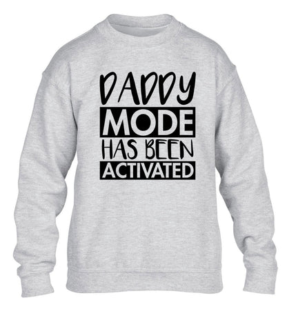 Daddy mode activated children's grey sweater 12-14 Years