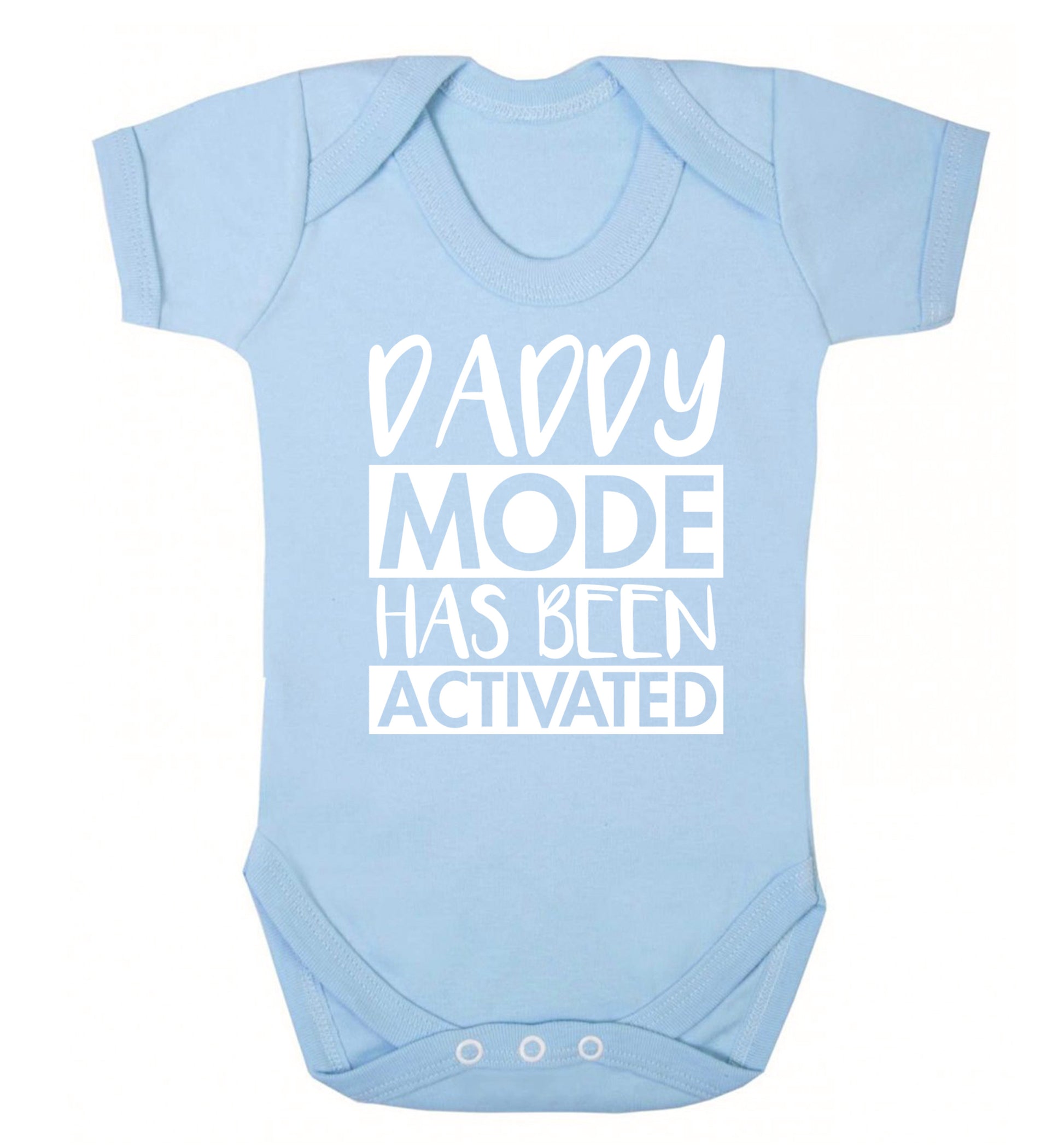 Daddy mode activated Baby Vest pale blue 18-24 months