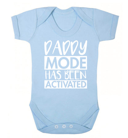 Daddy mode activated Baby Vest pale blue 18-24 months