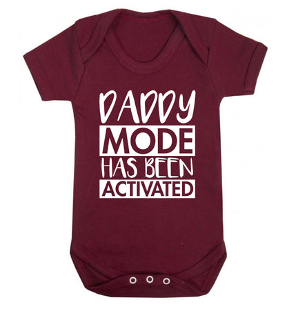 Daddy mode activated Baby Vest maroon 18-24 months