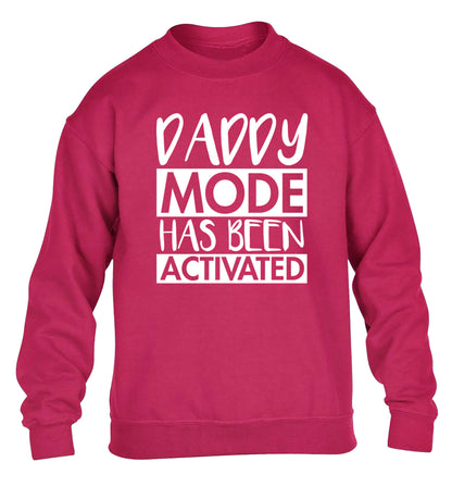 Daddy mode activated children's pink sweater 12-14 Years