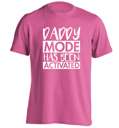 Daddy mode activated adults unisex pink Tshirt 2XL