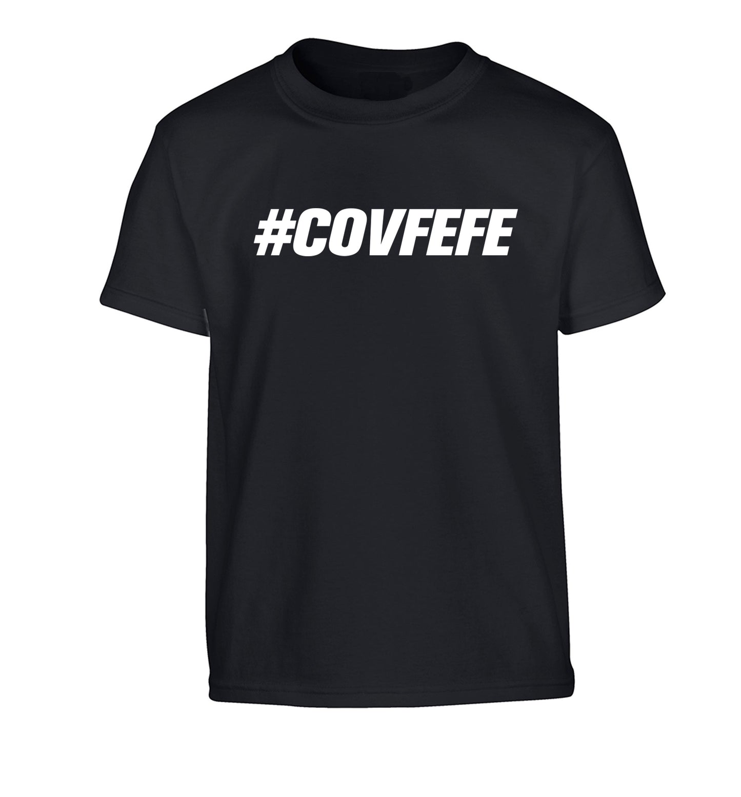 #covfefe Children's black Tshirt 12-14 Years