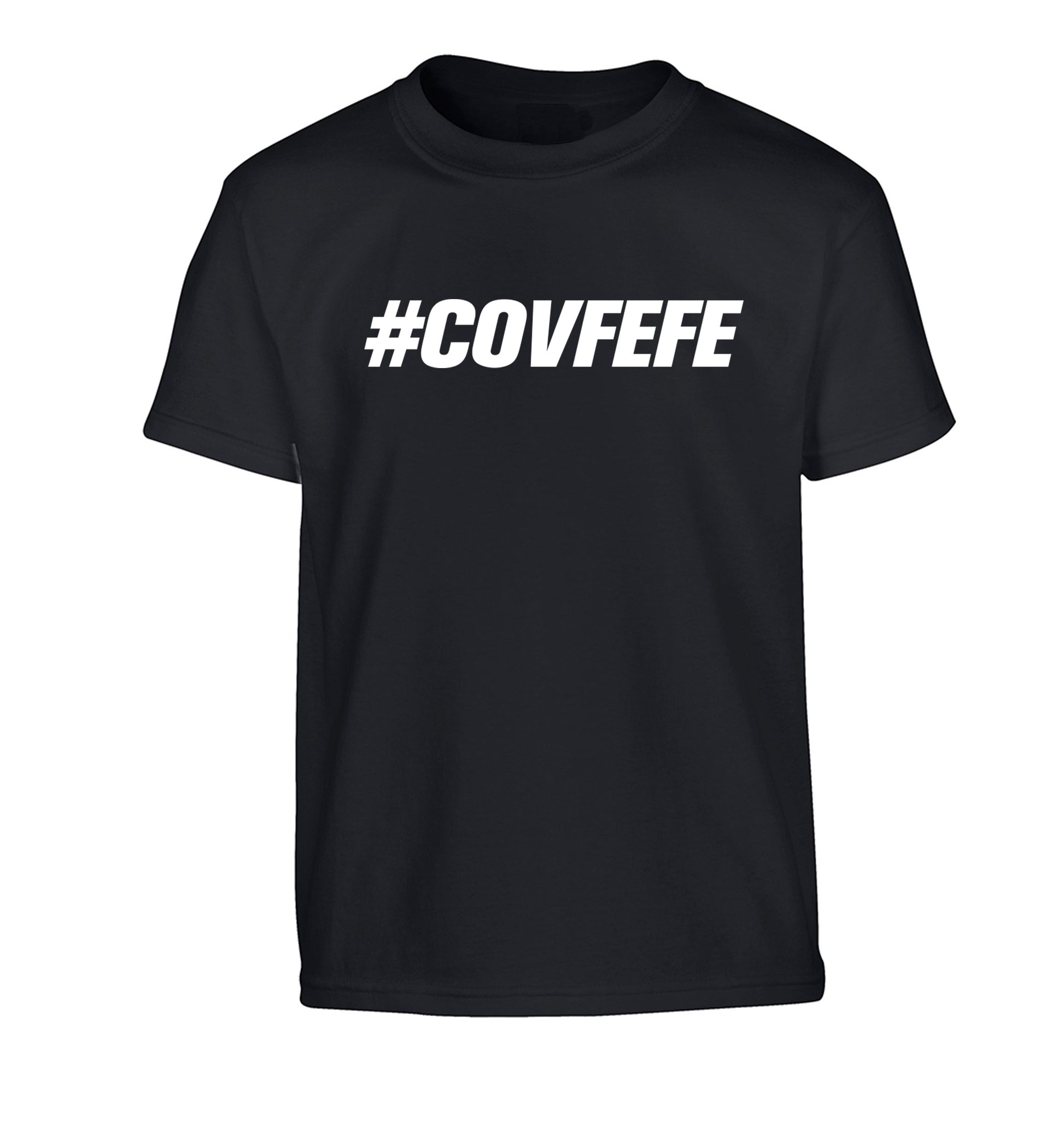 #covfefe Children's black Tshirt 12-14 Years