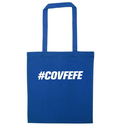 #covfefe blue tote bag