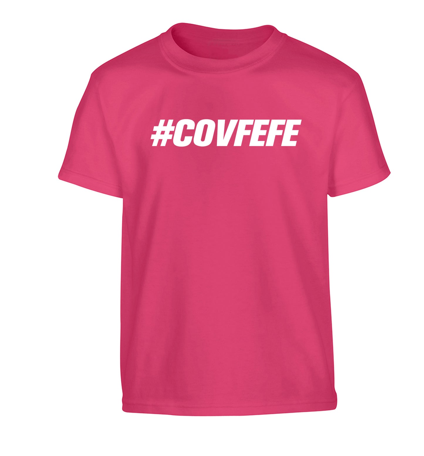 #covfefe Children's pink Tshirt 12-14 Years