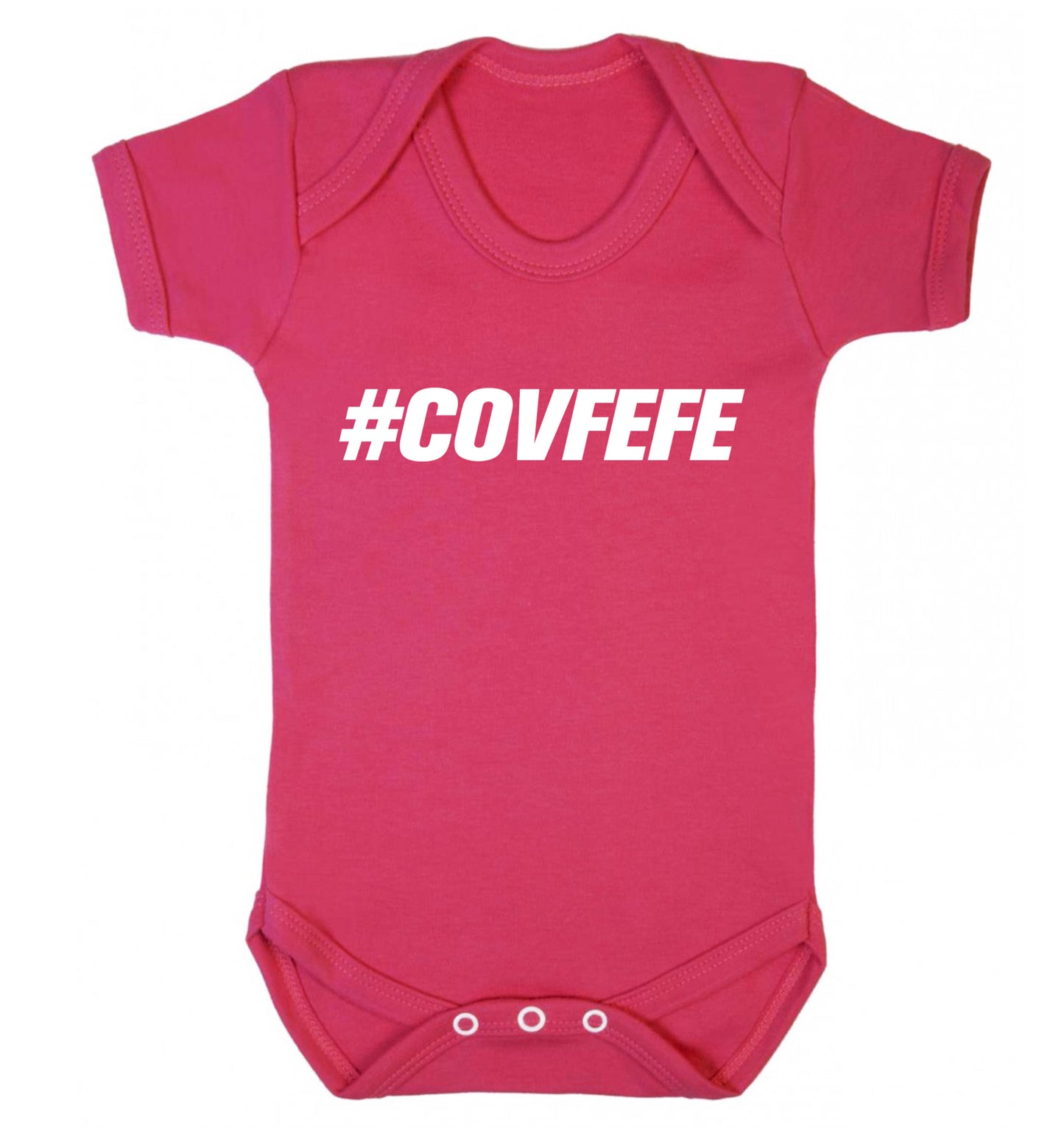 #covfefe Baby Vest dark pink 18-24 months