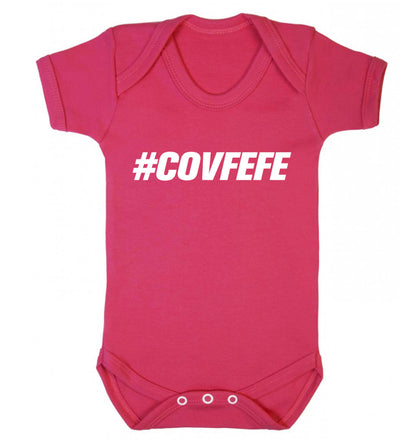 #covfefe Baby Vest dark pink 18-24 months