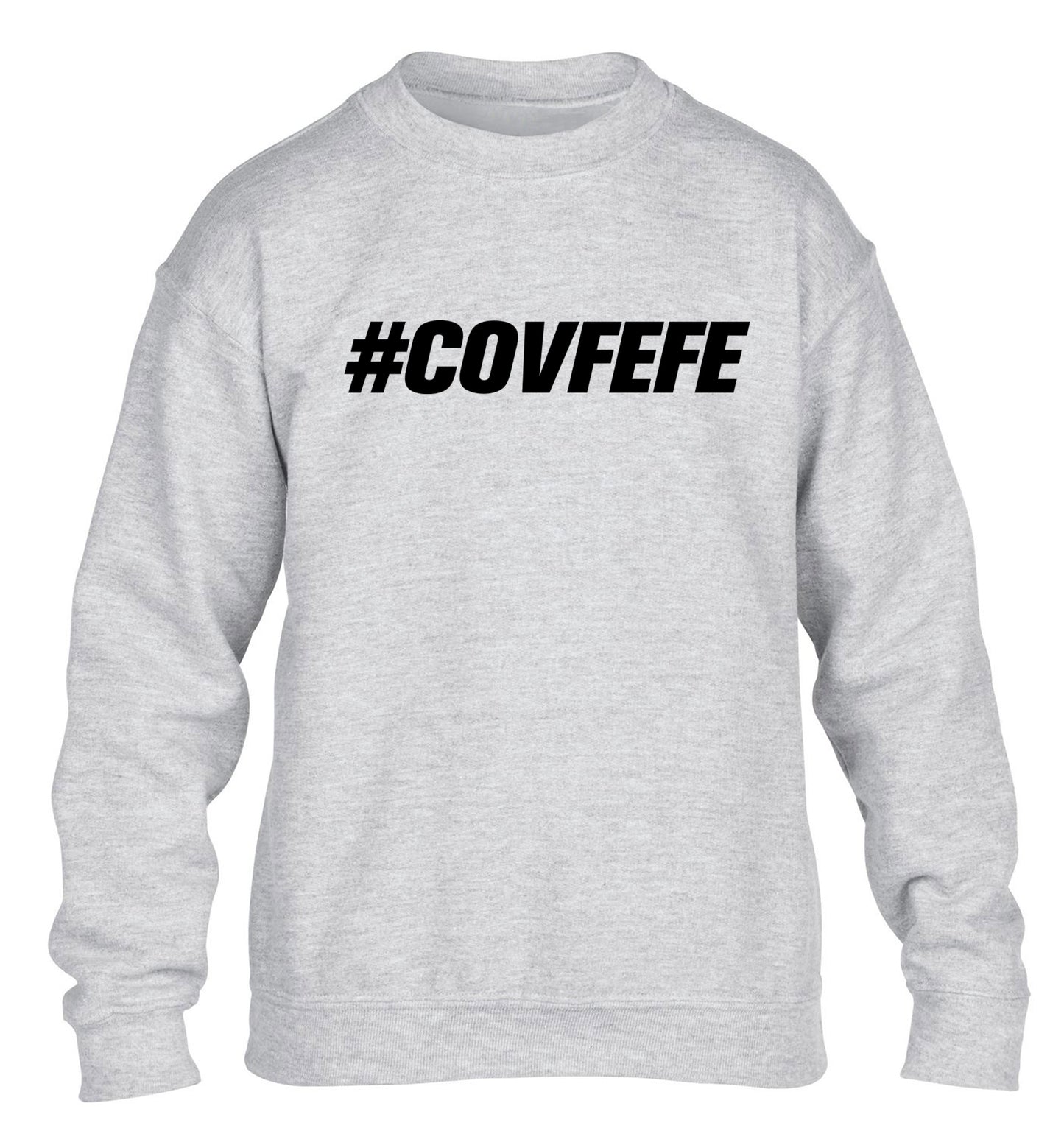 #covfefe children's grey sweater 12-14 Years