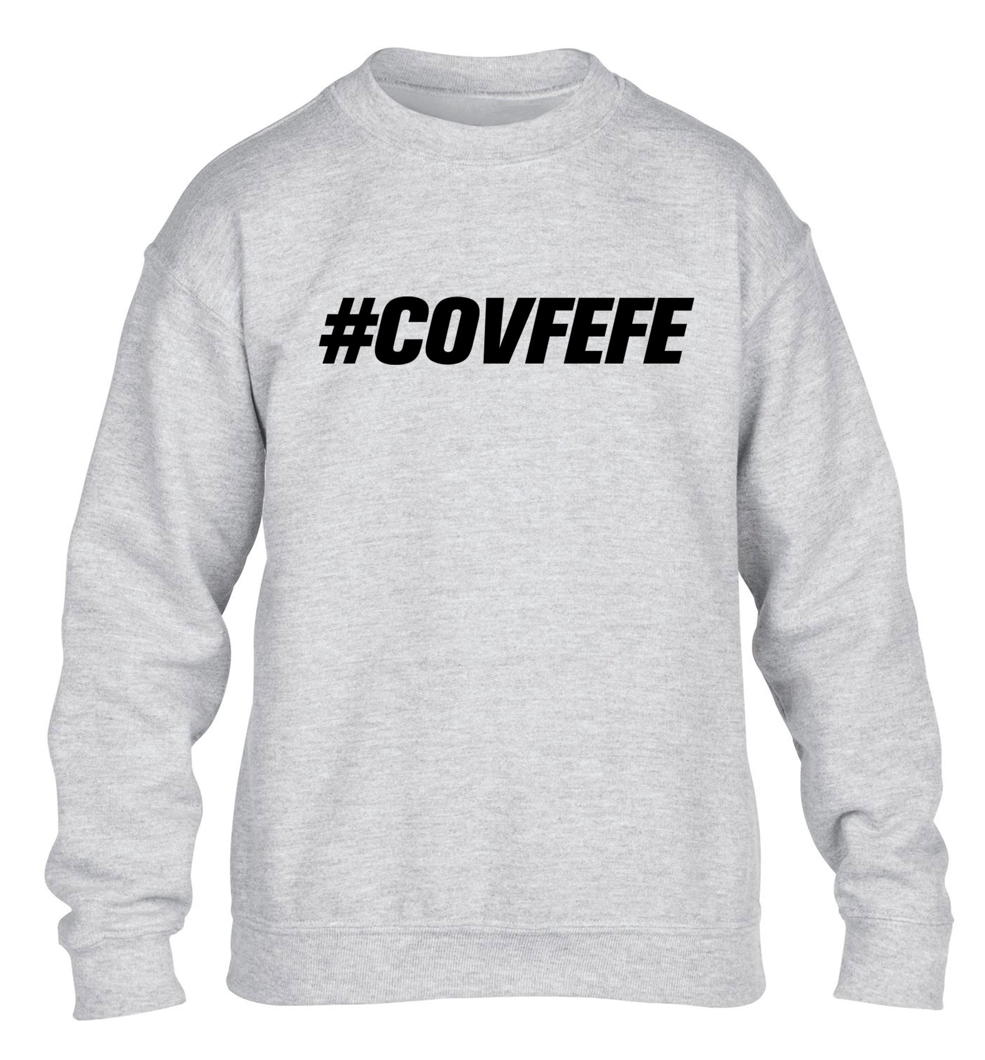 #covfefe children's grey sweater 12-14 Years