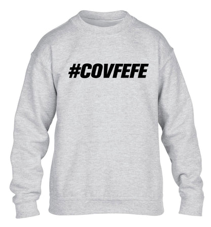 #covfefe children's grey sweater 12-14 Years