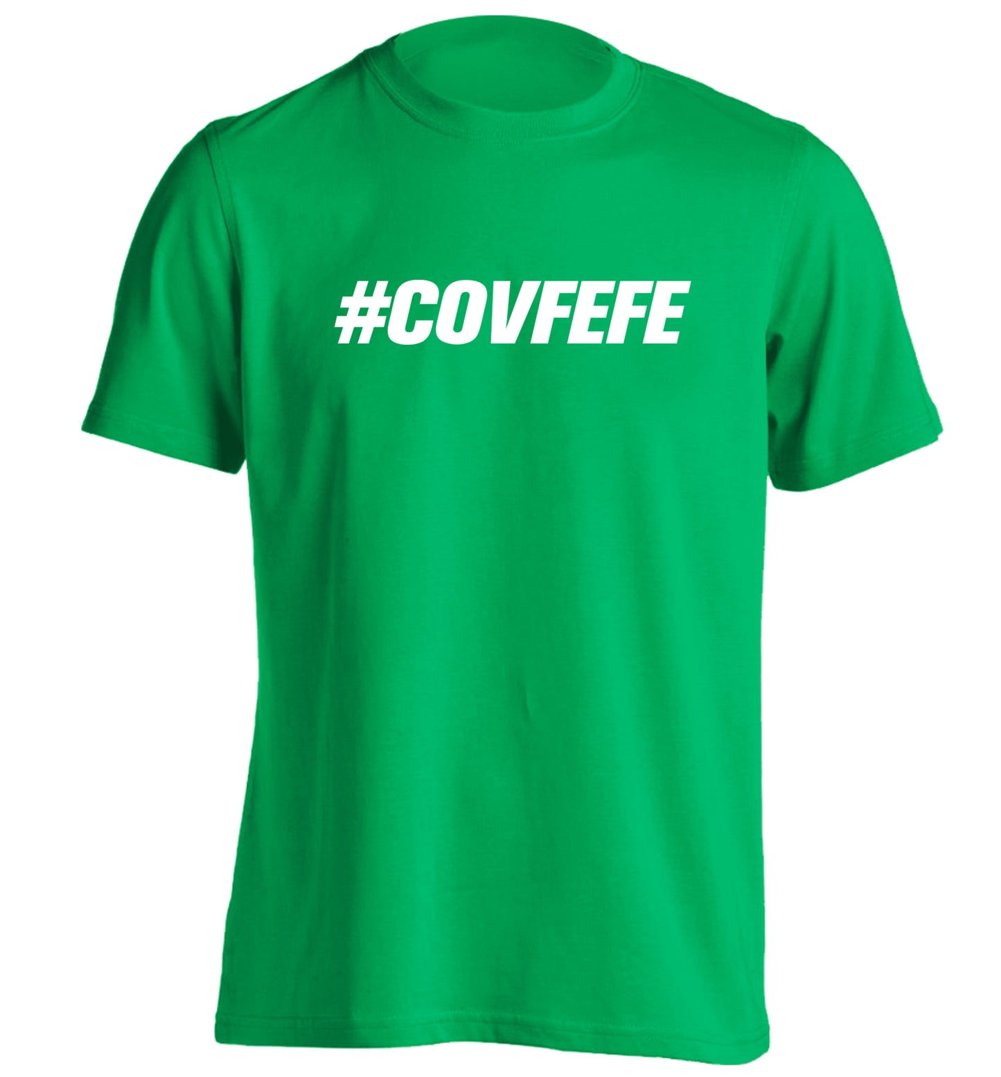 #covfefe adults unisex green Tshirt 2XL