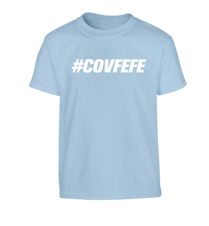 #covfefe Children's light blue Tshirt 12-14 Years