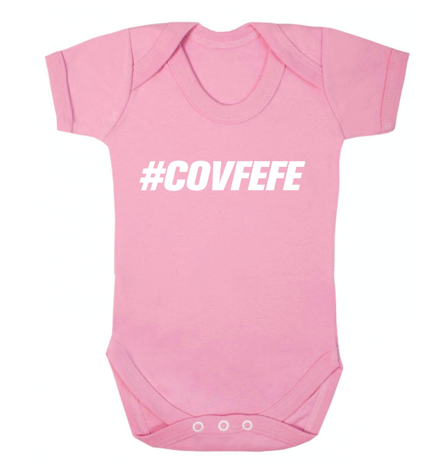 #covfefe Baby Vest pale pink 18-24 months