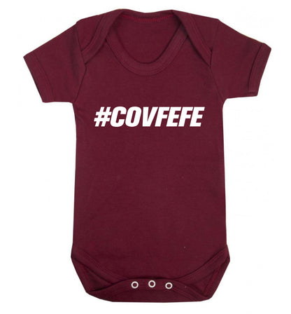 #covfefe Baby Vest maroon 18-24 months