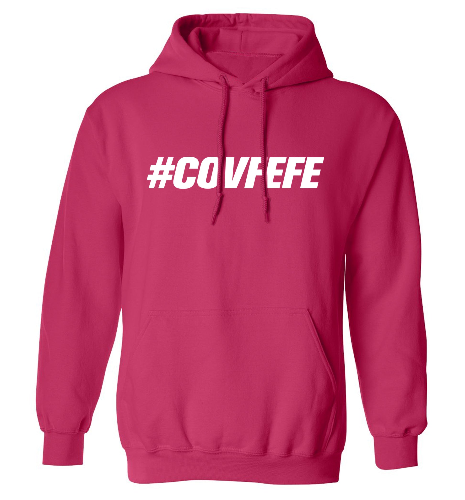 #covfefe adults unisex pink hoodie 2XL