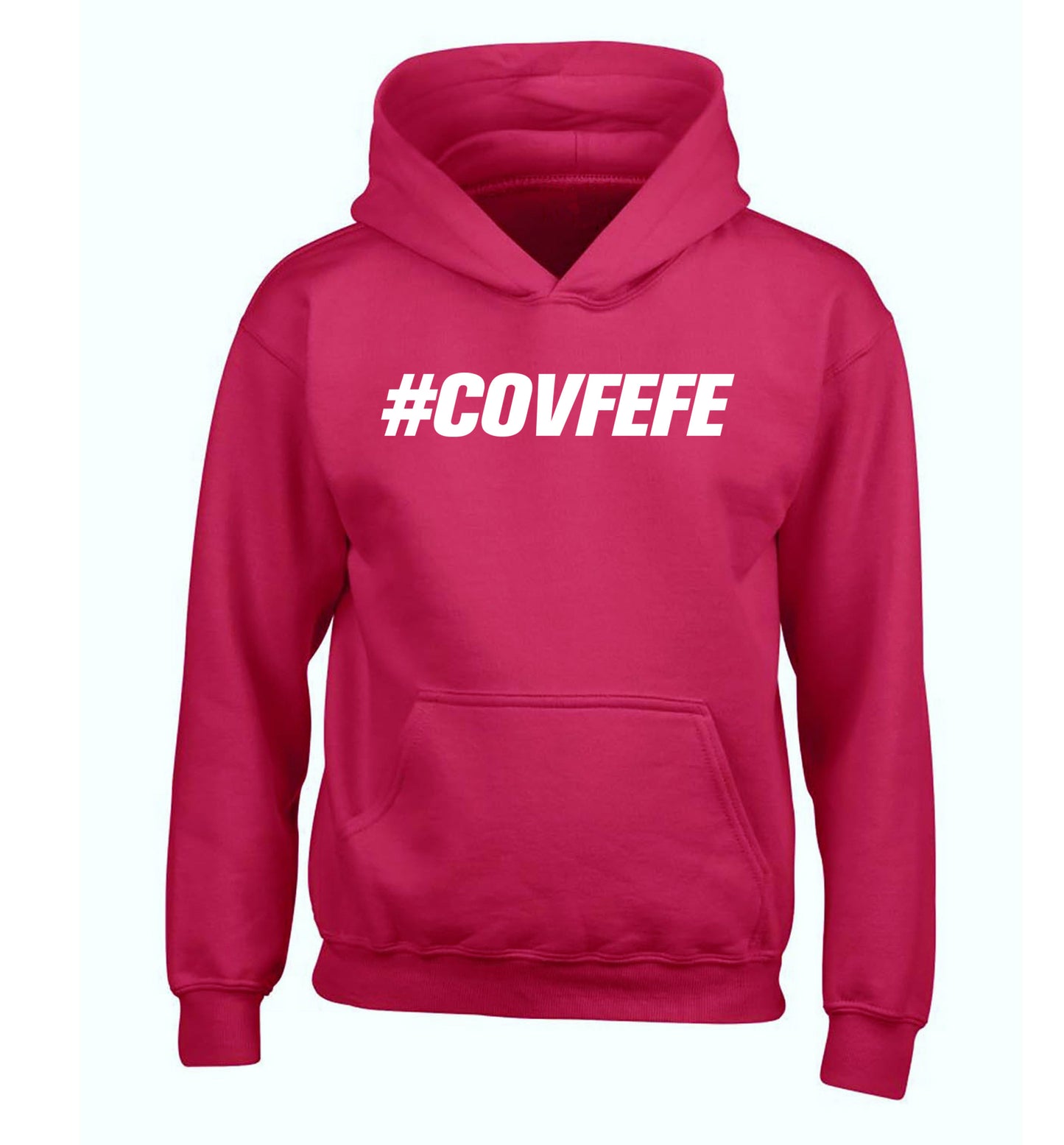 #covfefe children's pink hoodie 12-14 Years