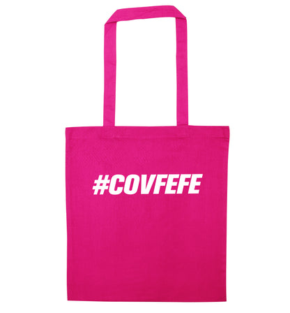 #covfefe pink tote bag