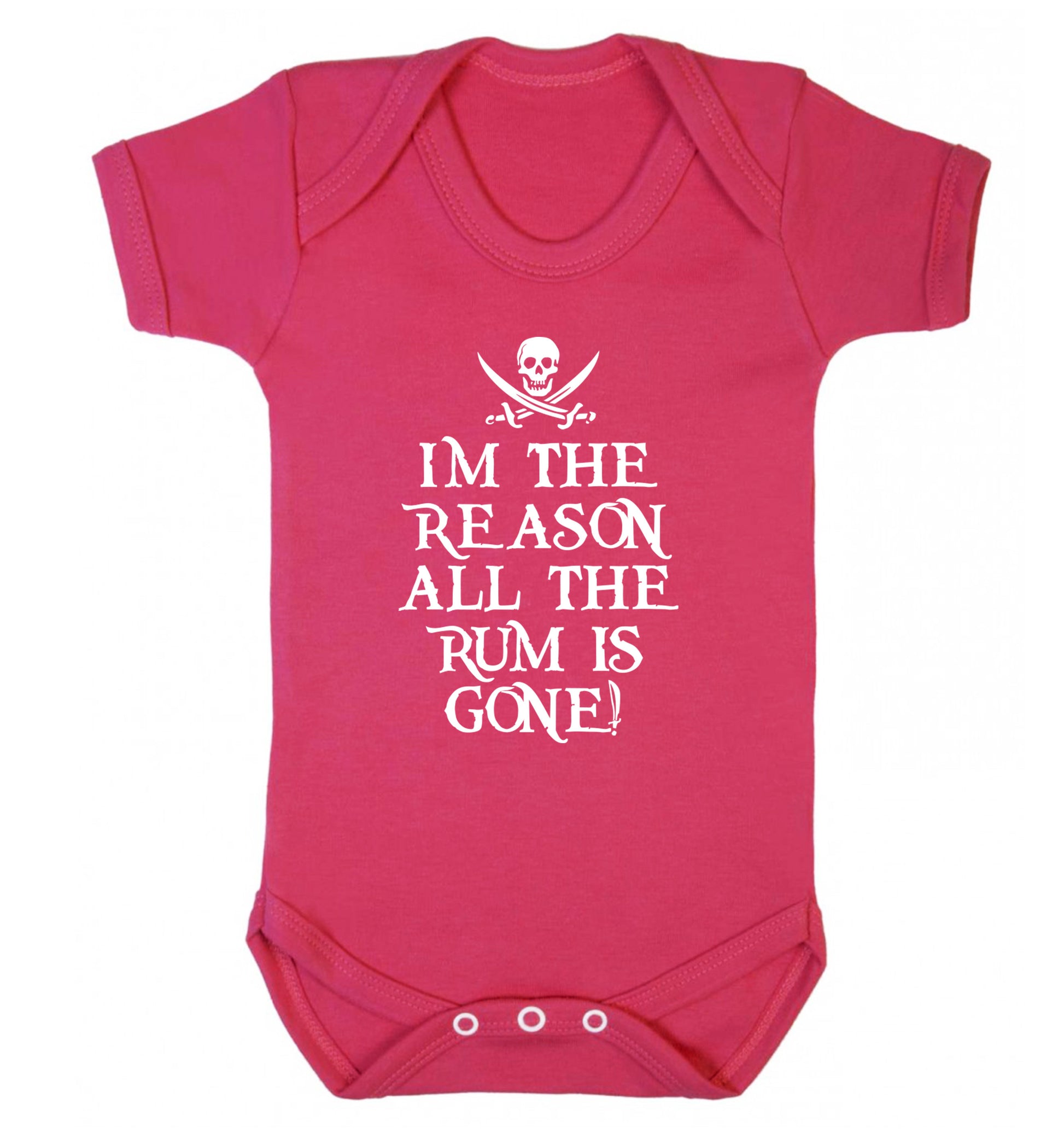 Why is the rum always gone? Baby Vest dark pink 18-24 months