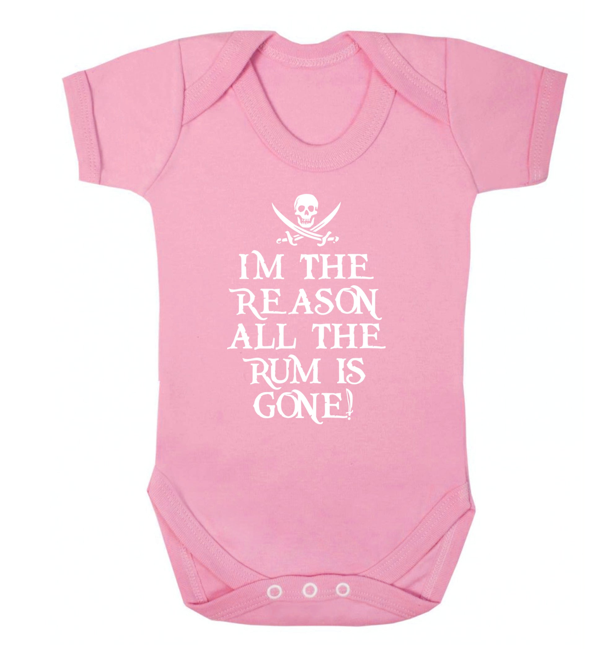 Why is the rum always gone? Baby Vest pale pink 18-24 months