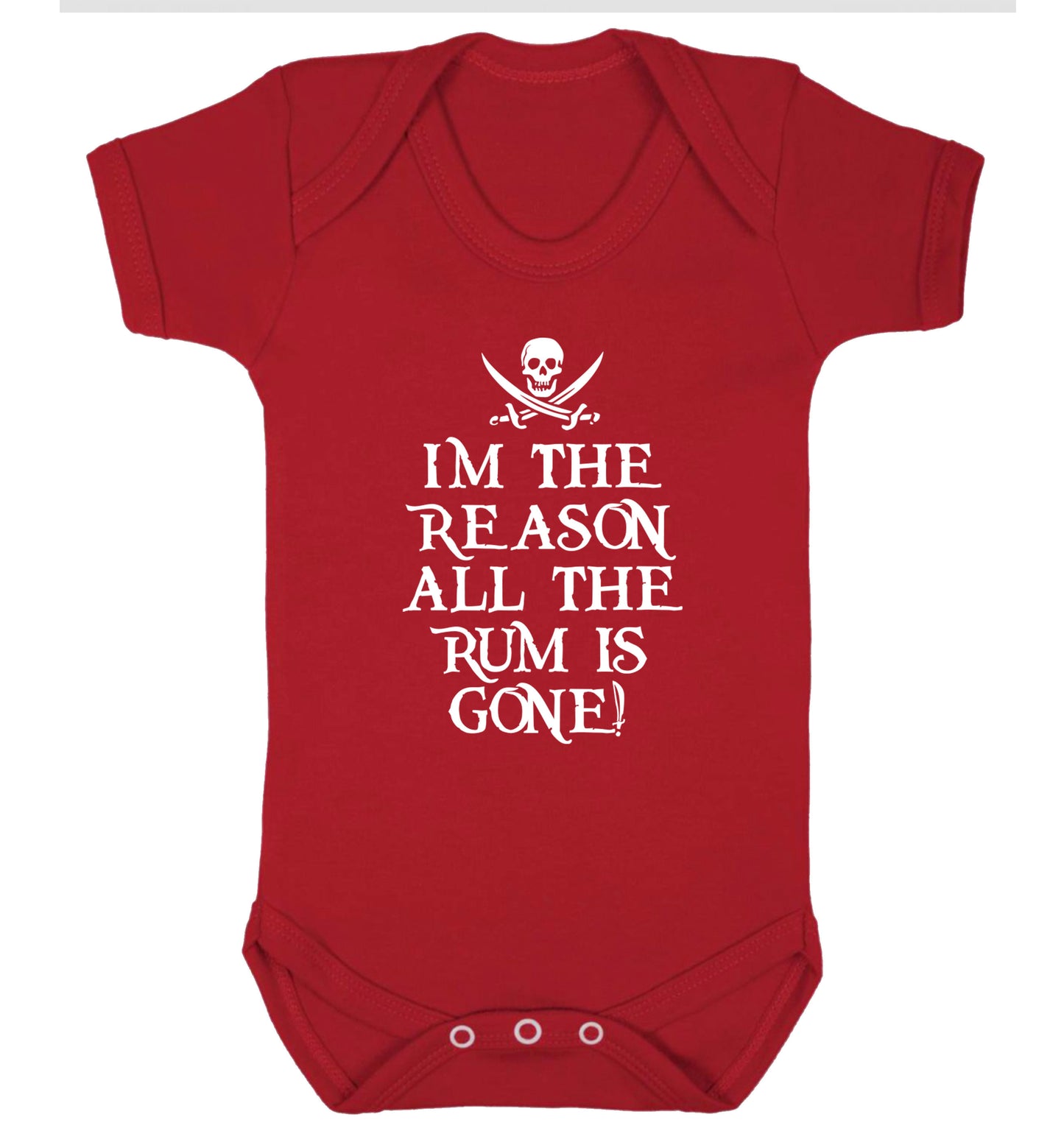 Why is the rum always gone? Baby Vest red 18-24 months