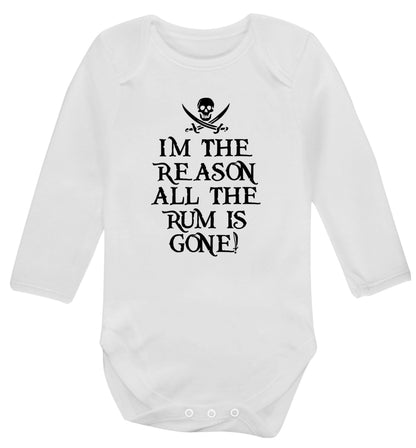 Why is the rum always gone? Baby Vest long sleeved white 6-12 months