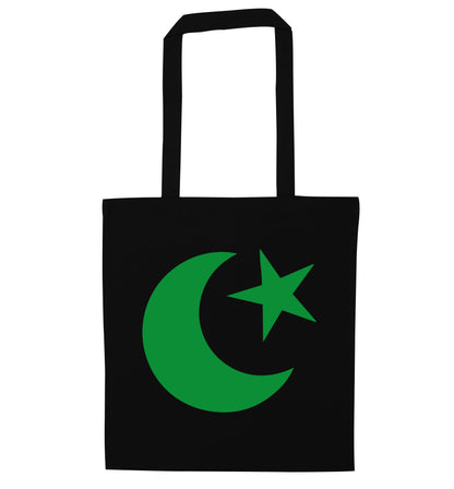 Eid symbol black tote bag