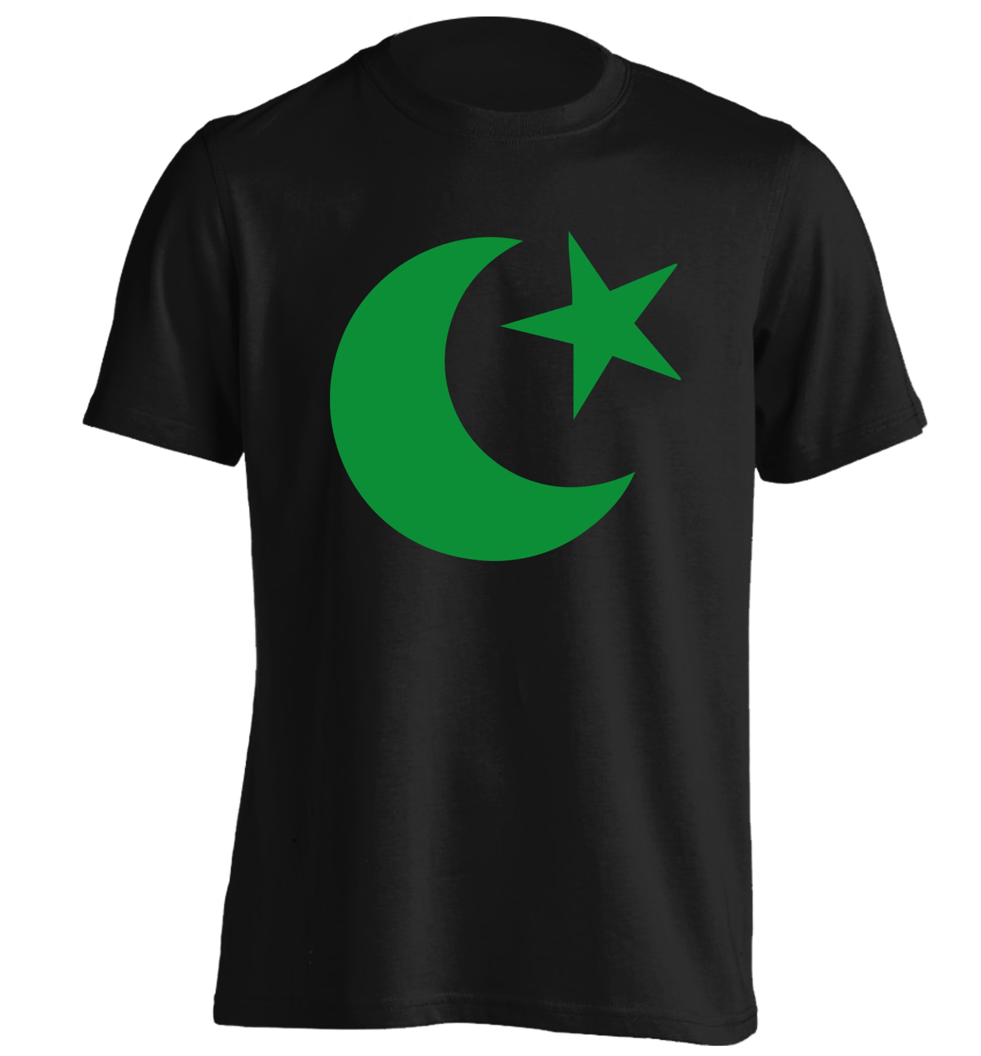 Eid symbol adults unisex black Tshirt 2XL
