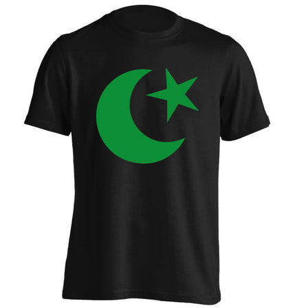 Eid symbol adults unisex black Tshirt 2XL