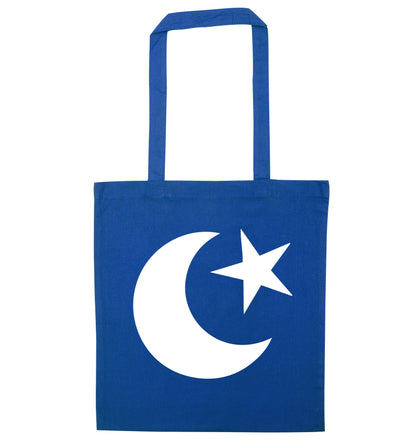 Eid symbol blue tote bag