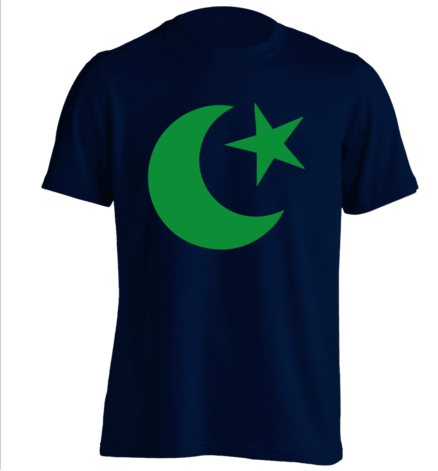 Eid symbol adults unisex navy Tshirt 2XL