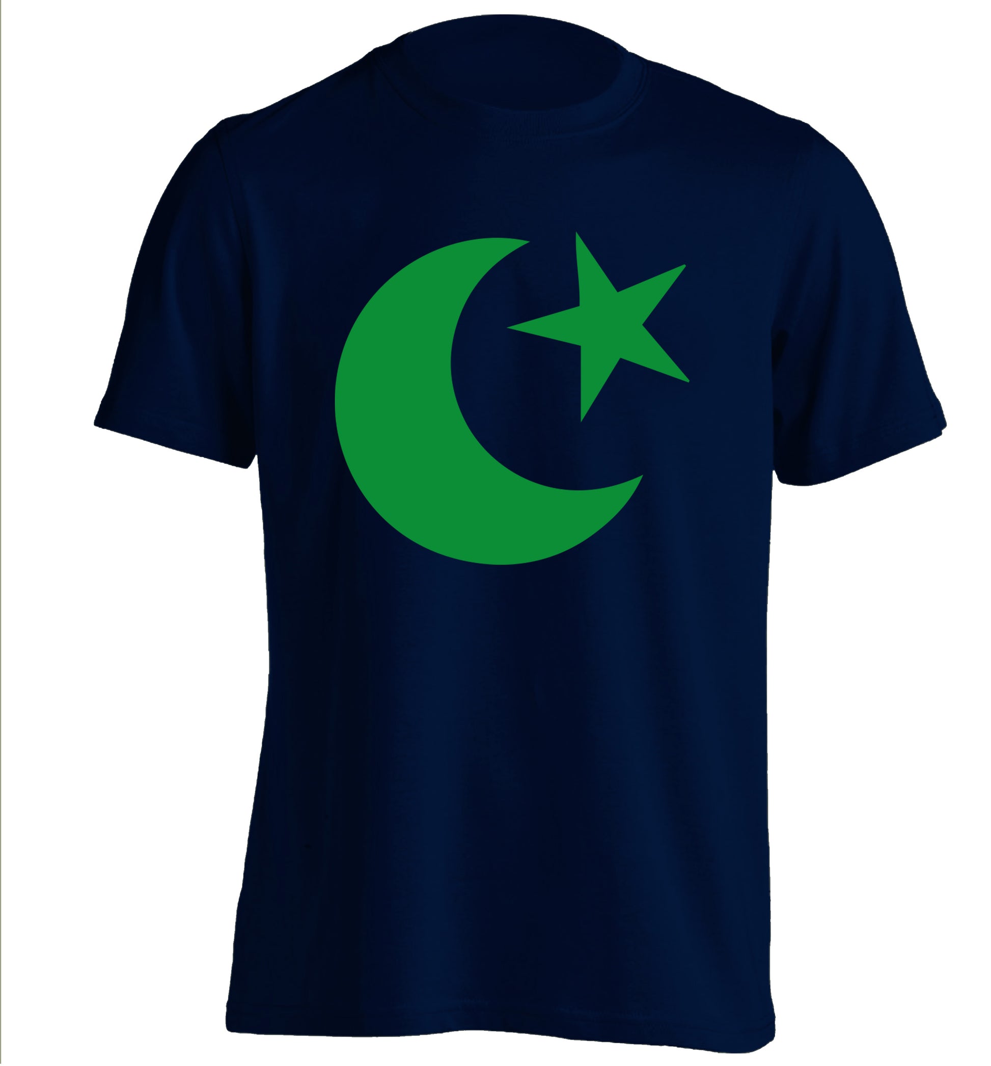 Eid symbol adults unisex navy Tshirt 2XL