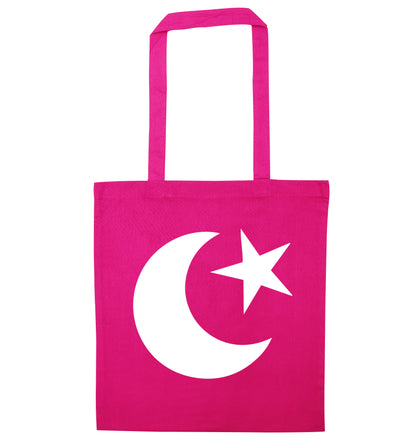 Eid symbol pink tote bag