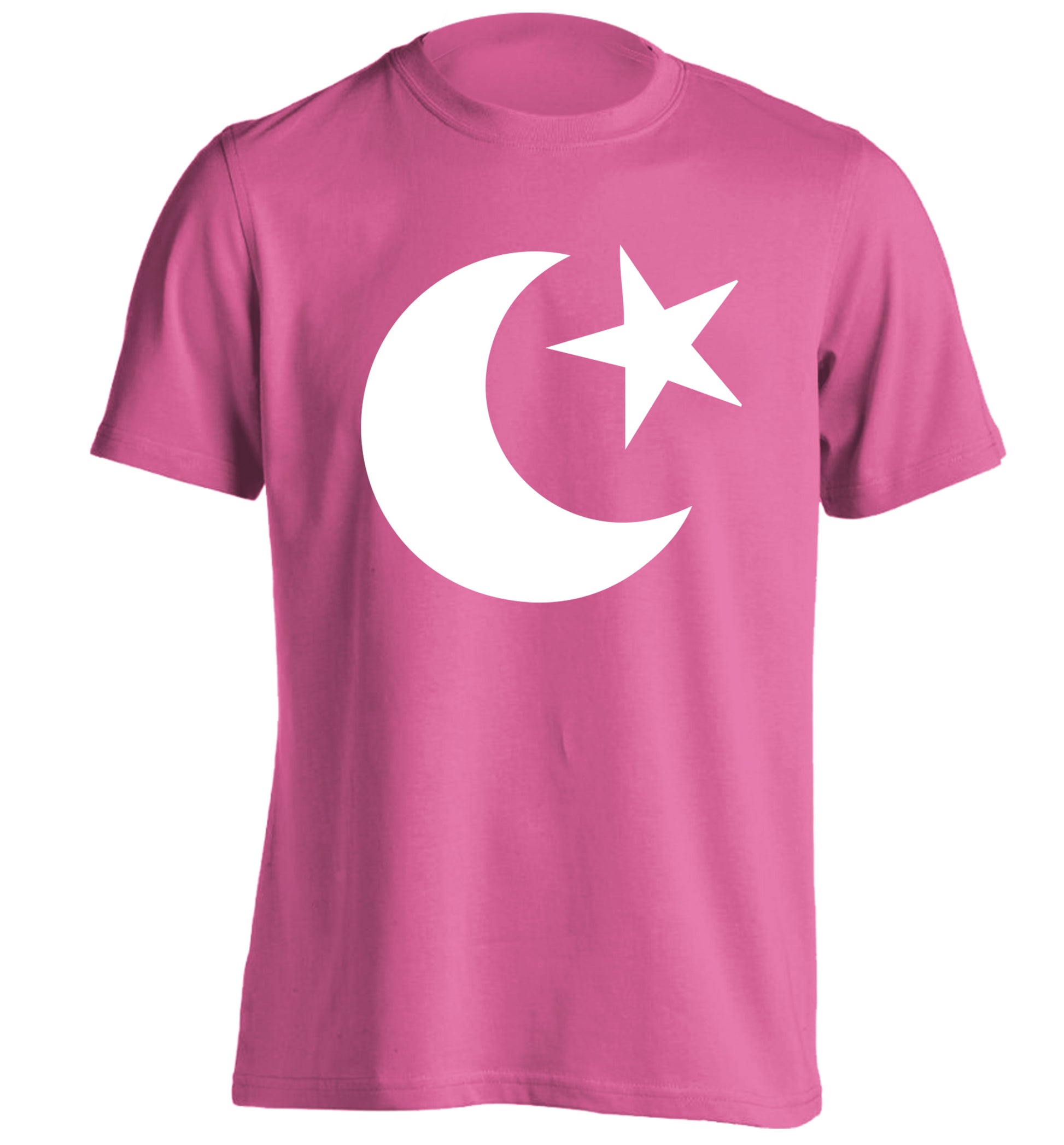 Eid symbol adults unisex pink Tshirt 2XL