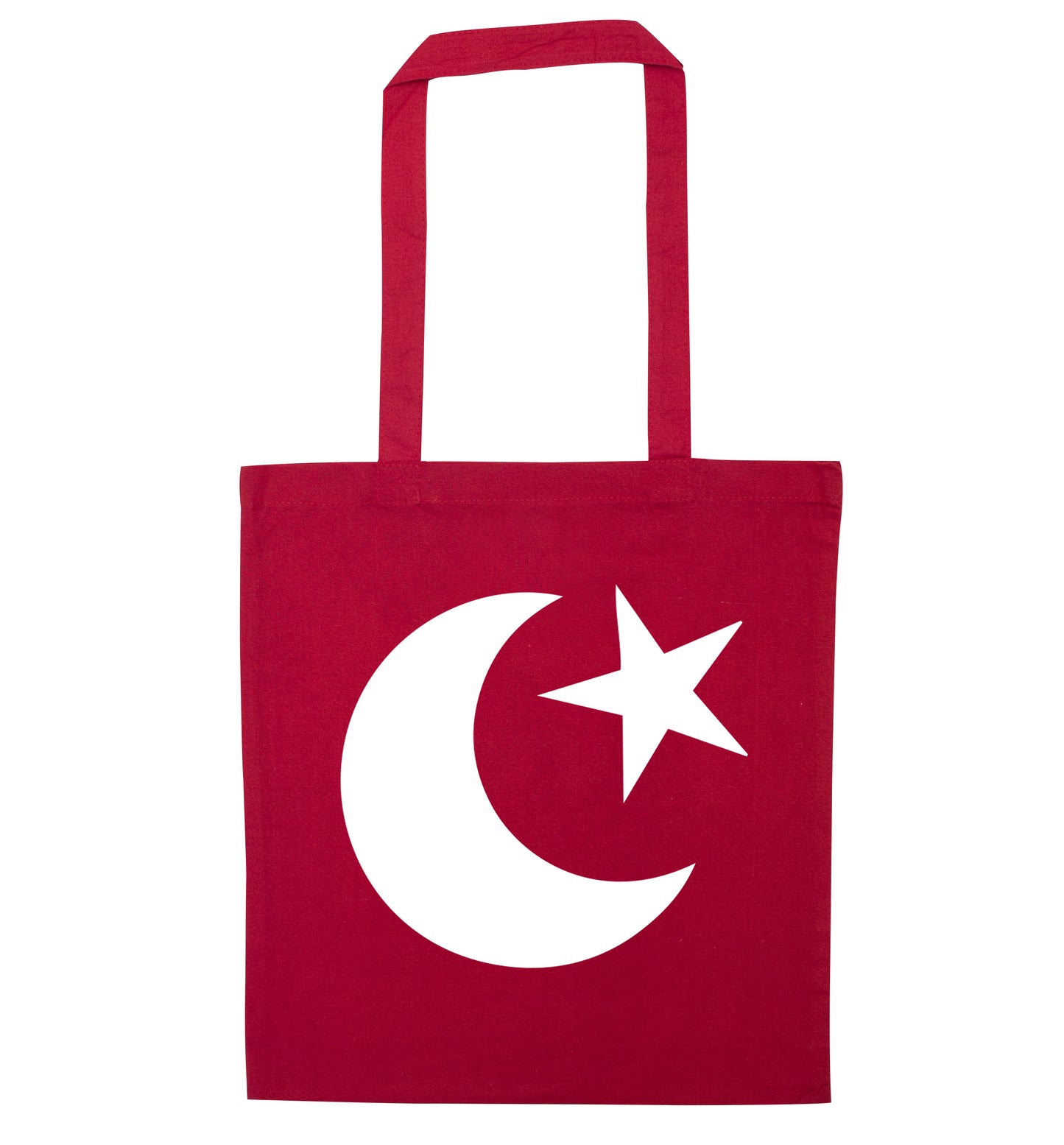 Eid symbol red tote bag
