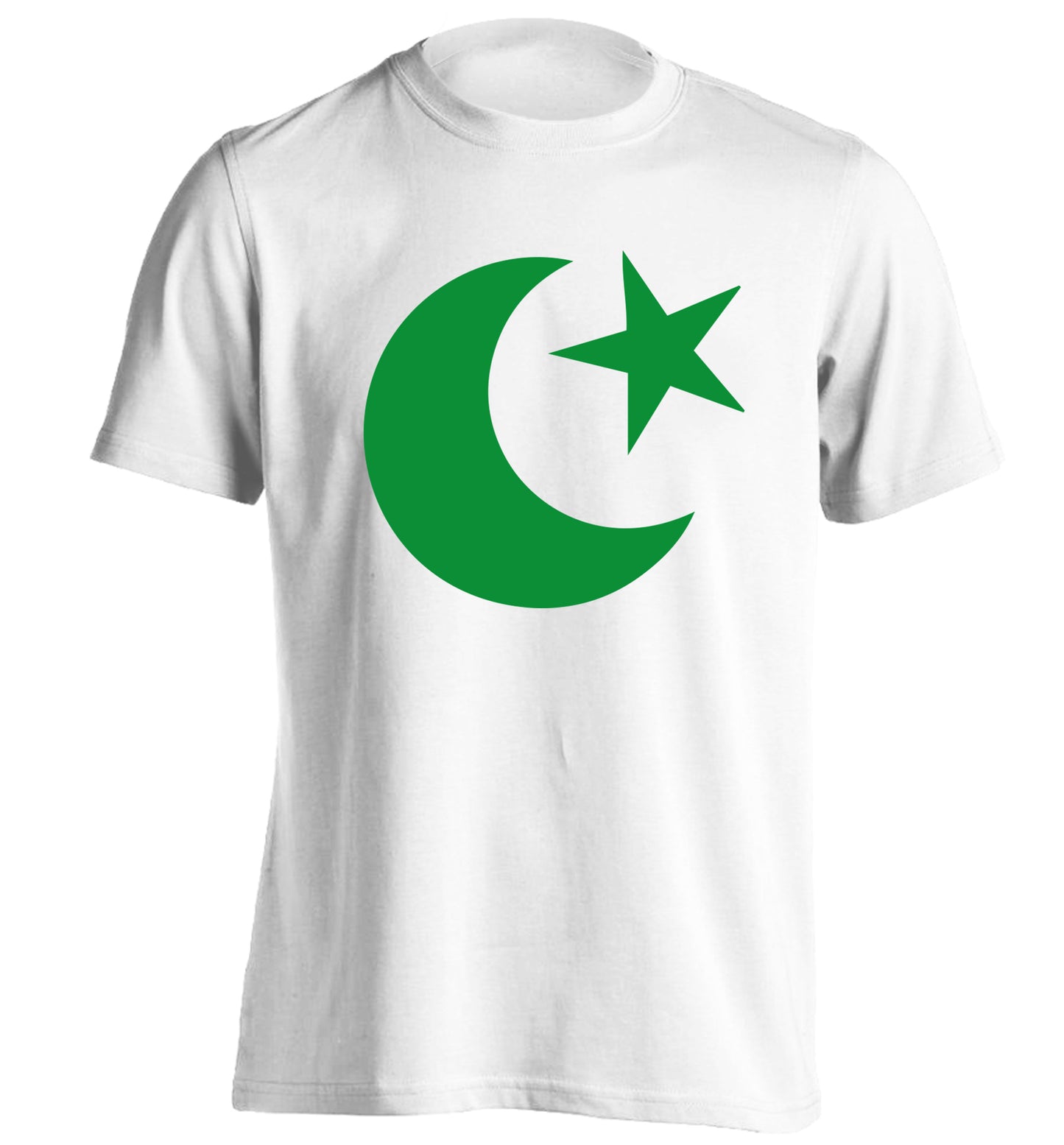 Eid symbol adults unisex white Tshirt 2XL