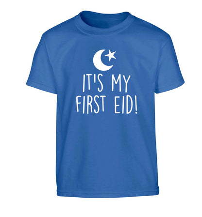 It's my first Eid Children's blue Tshirt 12-13 Years